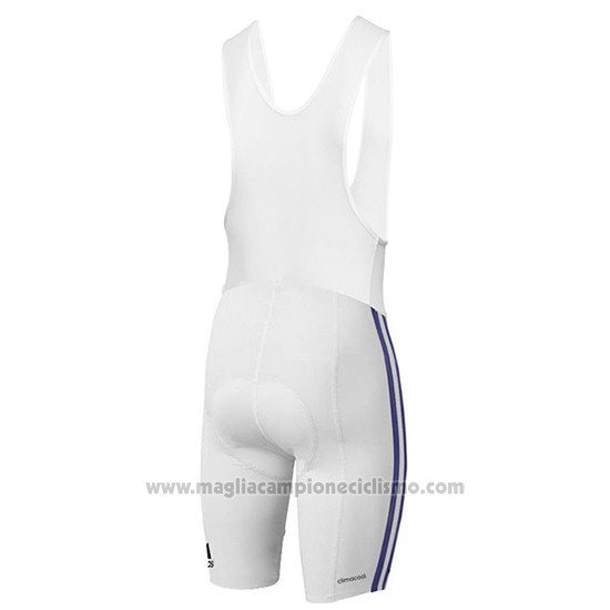 2017 Abbigliamento Ciclismo Real Madrid Bianco Manica Corta e Salopette