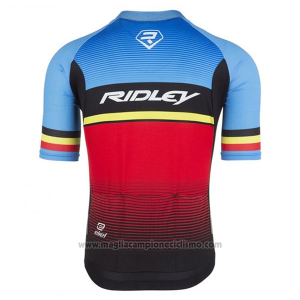 2017 Abbigliamento Ciclismo Ridley Rincon Blu e Nero Manica Corta e Salopette