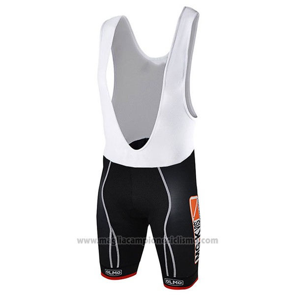 2017 Abbigliamento Ciclismo Sangemini Bianco e Arancione Manica Corta e Salopette