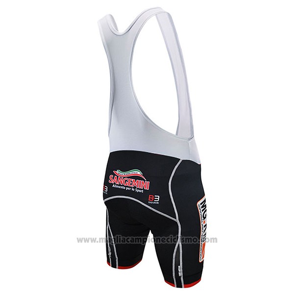 2017 Abbigliamento Ciclismo Sangemini Bianco e Arancione Manica Corta e Salopette