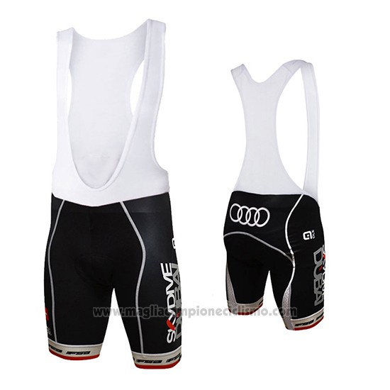 2017 Abbigliamento Ciclismo Skydive Dubai Bianco Manica Corta e Salopette
