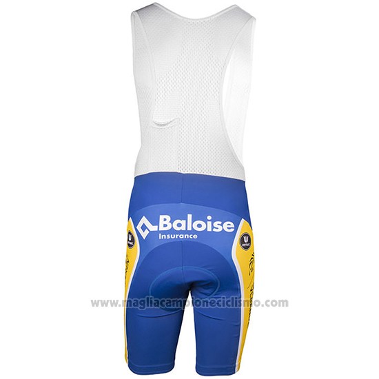 2017 Abbigliamento Ciclismo Sport Vlaanderen Baloise Bianco e Giallo Manica Corta e Salopette