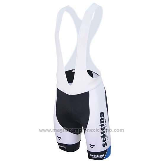 2017 Abbigliamento Ciclismo Stolting Bianco e Blu Manica Corta e Salopette