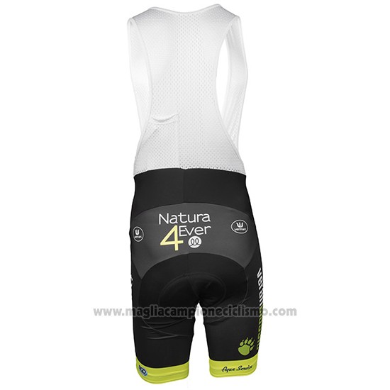 2017 Abbigliamento Ciclismo Wb Verlanclassics Aquality Project Verde e Nero Manica Corta e Salopette