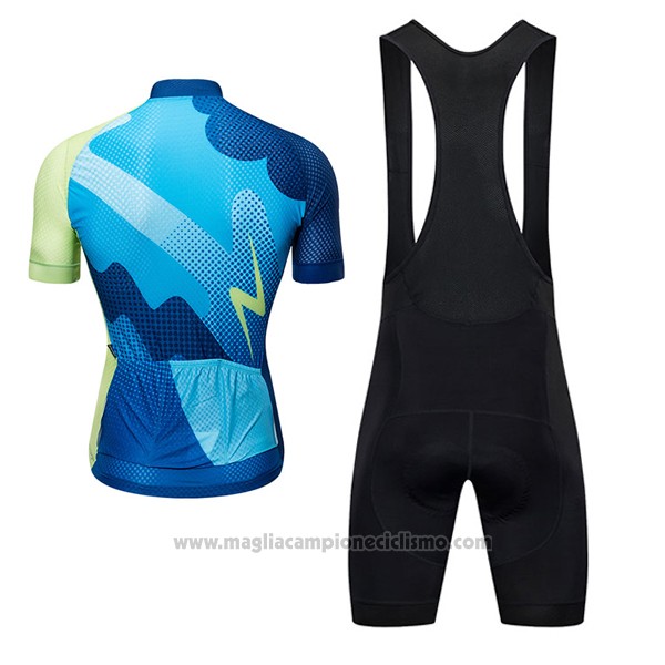 2017 Abbigliamento Ciclismo Ykywbike Aa04 Adh04 Blu Manica Corta e Salopette