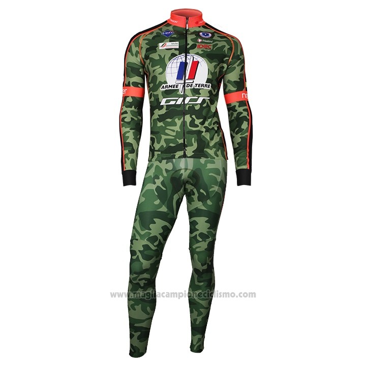 2018 Abbigliamento Ciclismo Armee De Terre Camuffamento Manica Corta e Salopette