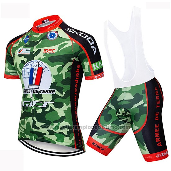 2019 Abbigliamento Ciclismo Armee De Terre Camuffamento Manica Corta e Salopette