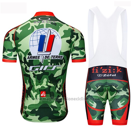 2019 Abbigliamento Ciclismo Armee De Terre Camuffamento Manica Corta e Salopette