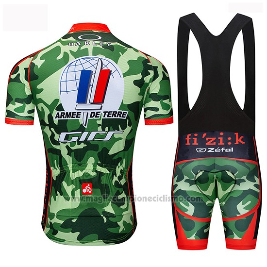 2019 Abbigliamento Ciclismo Armee De Terre Camuffamento Manica Corta e Salopette
