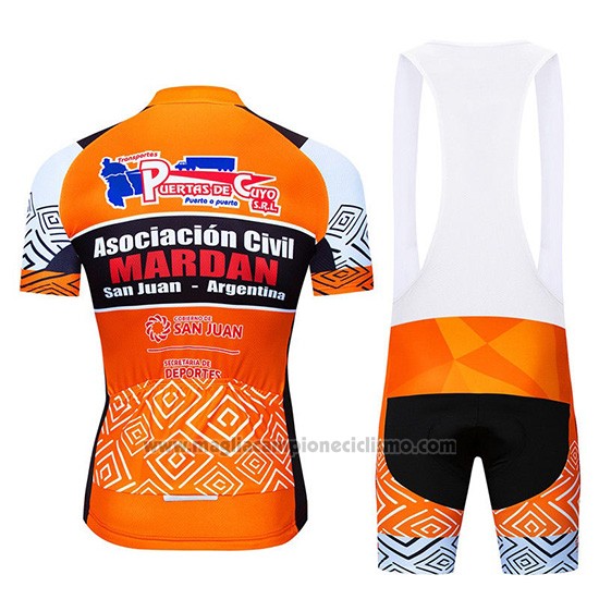 2019 Abbigliamento Ciclismo Mardan Arancione Manica Corta e Salopette