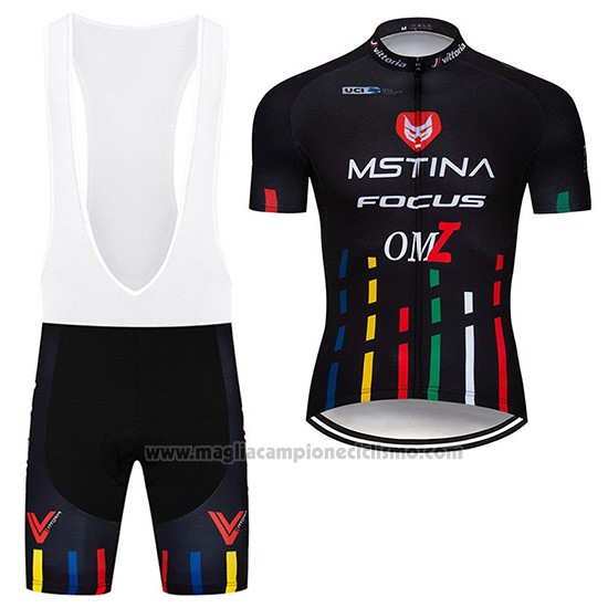 2019 Abbigliamento Ciclismo MsTina Focus Nero Manica Corta e Salopette