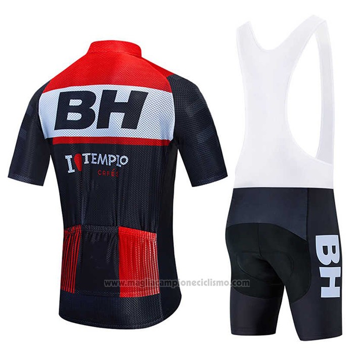 2020 Abbigliamento Ciclismo BH Templo Rosso Bianco Nero Manica Corta e Salopette
