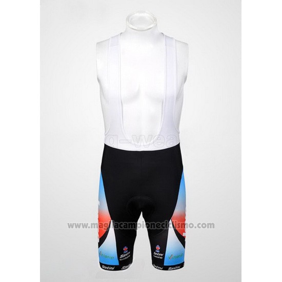 Abbigliamento Ciclismo Jayco Celeste e Rosso Manica Corta e Salopette