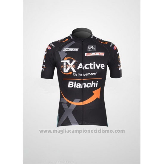 2012 Abbigliamento Ciclismo Bianchi Nero e Arancione Manica Corta e Salopette