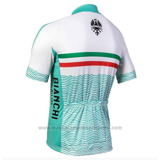2018 Abbigliamento Ciclismo Bianchi Attone Bianco e Verde Manica Corta e Salopette