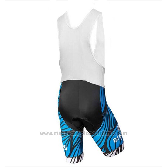 2018 Abbigliamento Ciclismo Bianchi Caina Blu Manica Corta e Salopette