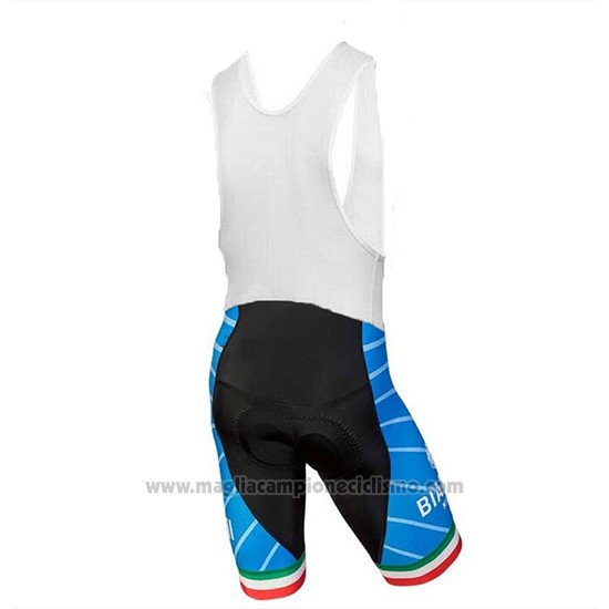 2018 Abbigliamento Ciclismo Bianchi Tiera Bianco e Blu Manica Corta e Salopette