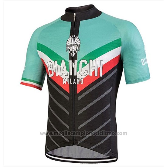 2018 Abbigliamento Ciclismo Bianchi Tiera Chiaro Verde e Nero Manica Corta e Salopette