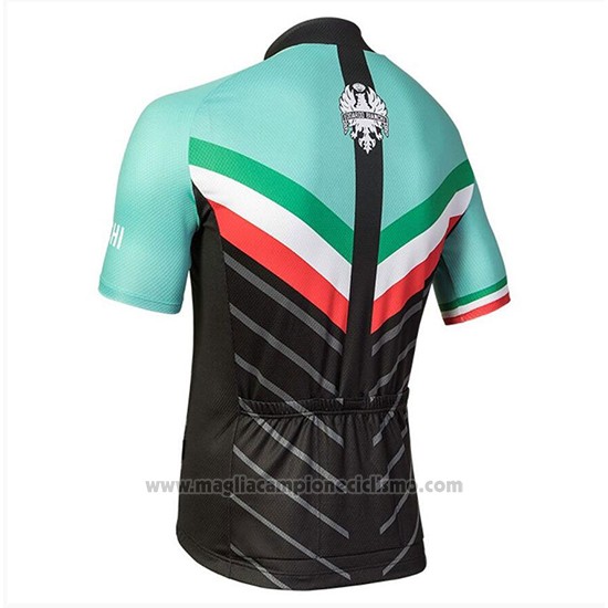 2018 Abbigliamento Ciclismo Bianchi Tiera Chiaro Verde e Nero Manica Corta e Salopette