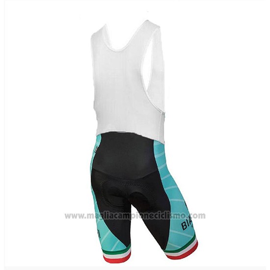 2018 Abbigliamento Ciclismo Bianchi Tiera Chiaro Verde e Nero Manica Corta e Salopette