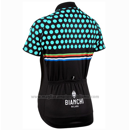 2019 Abbigliamento Ciclismo Donne Bianchi Dot Nero Verde Manica Corta e Salopette