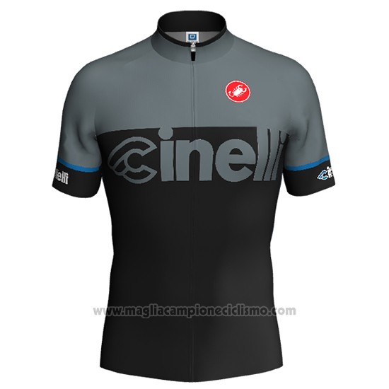 2016 Abbigliamento Ciclismo Cinelli Nero e Grigio Manica Corta e Salopette
