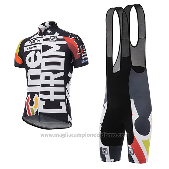 2017 Abbigliamento Ciclismo Cinelli Chrome Nero Manica Corta e Salopette