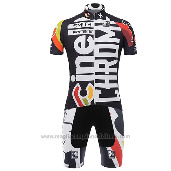 2017 Abbigliamento Ciclismo Cinelli Chrome Nero Manica Corta e Salopette