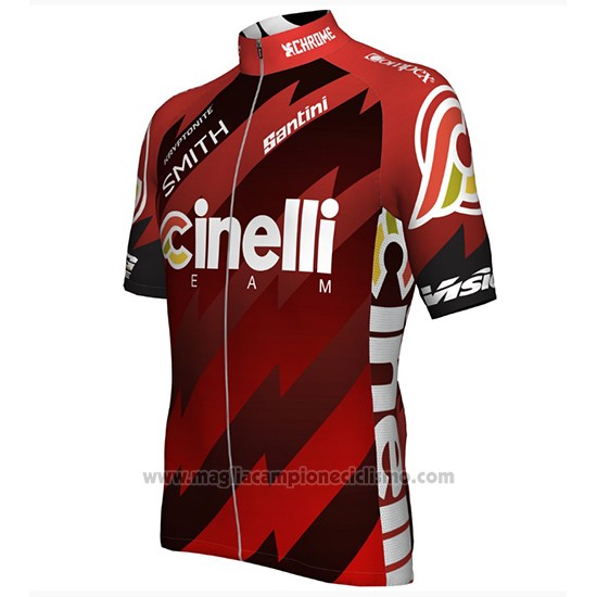 2018 Abbigliamento Ciclismo Cinelli Chrome Spento e Rosso Manica Corta e Salopette
