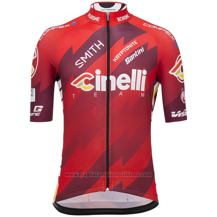 2018 Abbigliamento Ciclismo Cinelli Spento Rosso Manica Corta e Salopette