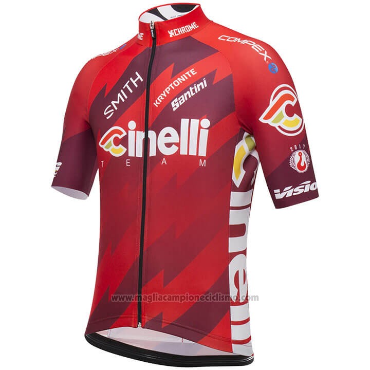 2018 Abbigliamento Ciclismo Cinelli Spento Rosso Manica Corta e Salopette