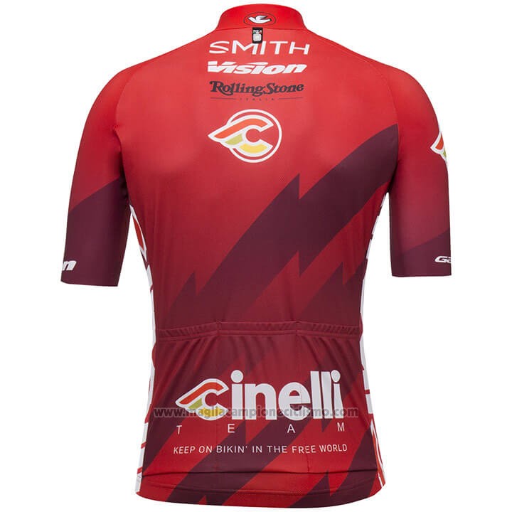 2018 Abbigliamento Ciclismo Cinelli Spento Rosso Manica Corta e Salopette
