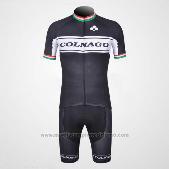2011 Abbigliamento Ciclismo Colnago Bianco e Nero Manica Corta e Salopette