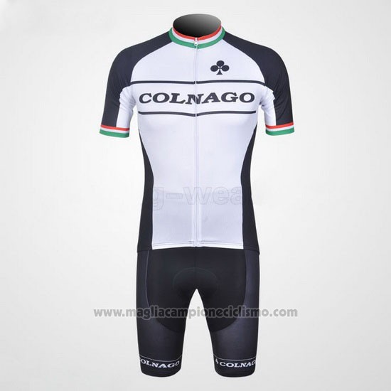 2011 Abbigliamento Ciclismo Colnago Nero e Bianco Manica Corta e Salopette