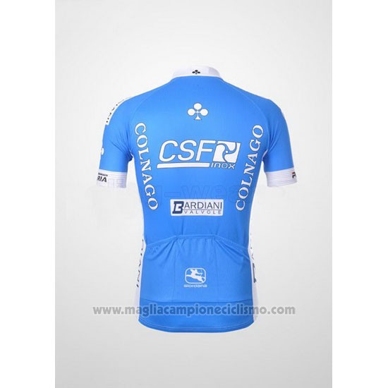 2012 Abbigliamento Ciclismo Colnago Celeste e Bianco Manica Corta e Salopette