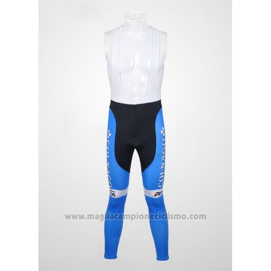 2012 Abbigliamento Ciclismo Colnago Celeste e Bianco Manica Lunga e Salopette
