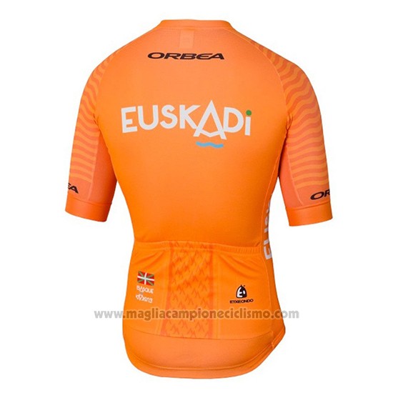 2018 Abbigliamento Ciclismo Euskadi Arancione Manica Corta e Salopette