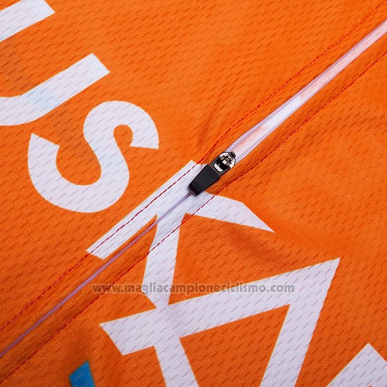 2019 Abbigliamento Ciclismo Euskadi Arancione Manica Corta e Salopette