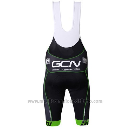 2016 Abbigliamento Ciclismo GCN Grigio e Verde Manica Corta e Salopette