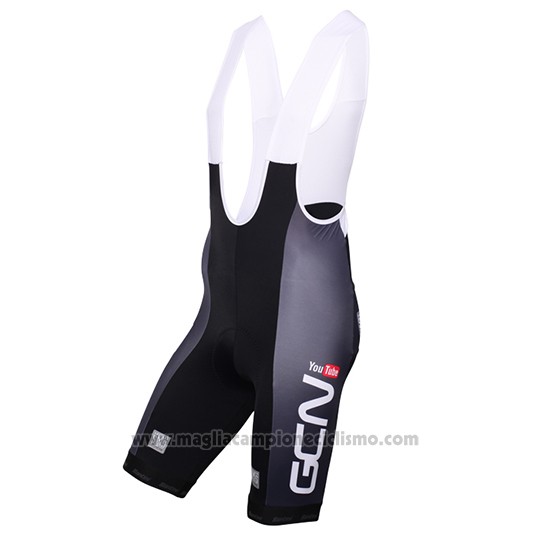 2016 Abbigliamento Ciclismo Global Cycling Network Grigio e Rosso Manica Corta e Salopette