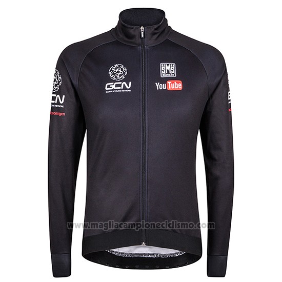 2016 Abbigliamento Ciclismo Global Cycling Network Nero Manica Lunga e Salopette