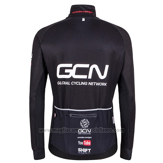 2016 Abbigliamento Ciclismo Global Cycling Network Nero Manica Lunga e Salopette