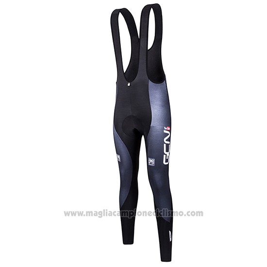 2016 Abbigliamento Ciclismo Global Cycling Network Nero Manica Lunga e Salopette