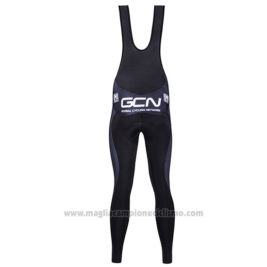 2016 Abbigliamento Ciclismo Global Cycling Network Nero Manica Lunga e Salopette
