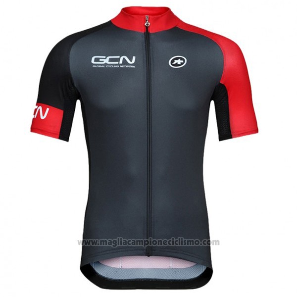 2017 Abbigliamento Ciclismo GCN Nero e Rosso Manica Corta e Salopette