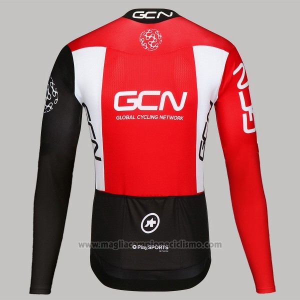 2017 Abbigliamento Ciclismo GCN Nero e Rosso Manica Lunga e Salopette