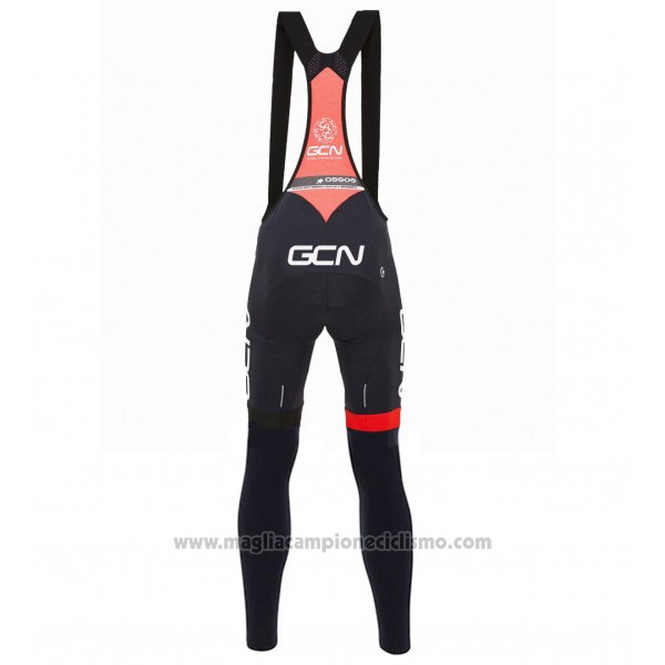 2017 Abbigliamento Ciclismo GCN Nero e Rosso Manica Lunga e Salopette