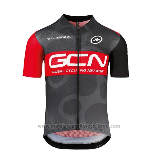 2018 Abbigliamento Ciclismo GCN Nero e Rosso Manica Corta e Salopette