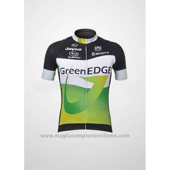 2012 Abbigliamento Ciclismo GreenEDGE Nero e Verde Manica Corta e Salopette