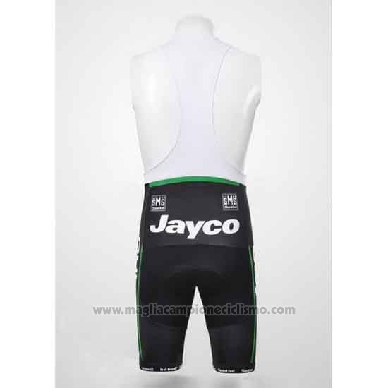 2012 Abbigliamento Ciclismo GreenEDGE Nero e Verde Manica Corta e Salopette